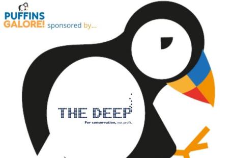 The Deep's logo inside a Puffin Galore logo