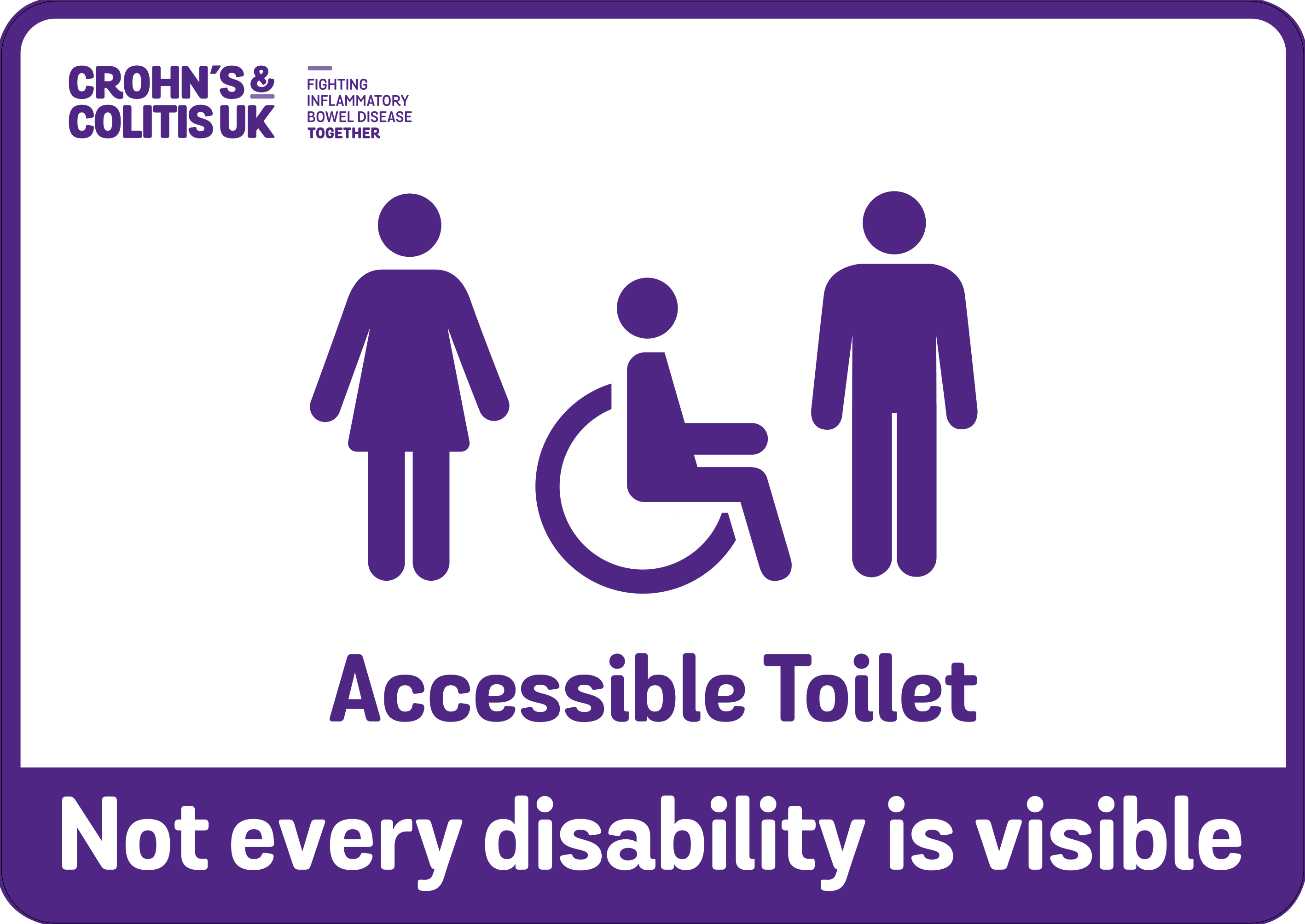 The Crohns & Colitis UK Not Every Disability is Visible Logo