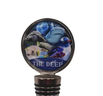 The Deep branded metal bottle stopper 