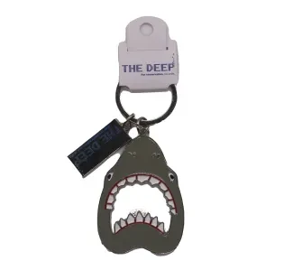 Metal shark mouth bottle opener keyring