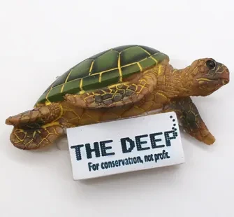 Branded resin turtle magnet